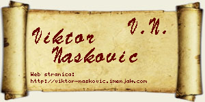 Viktor Nasković vizit kartica